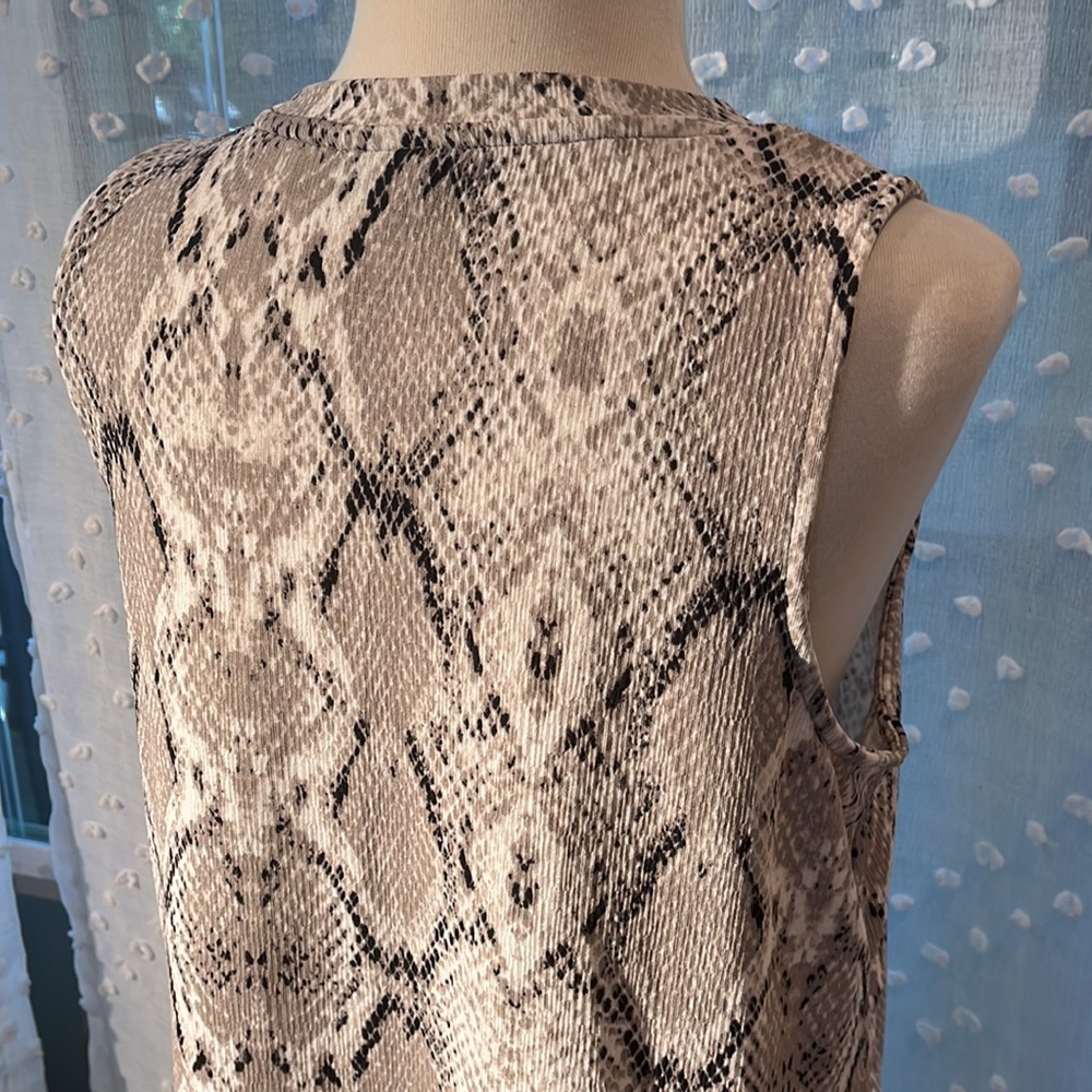 Apt 9 Faux Layered Tunic Snake Print Tank Top Womens Medium - Picture 4 of 6